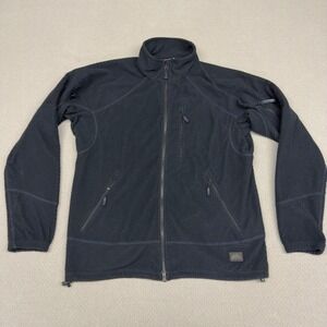 Helikon-Tex Alpha Tactical Jacket Mens M Dark Blue Grid Fleece Waffle Full Zip